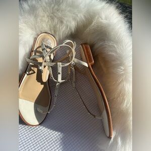 Vince Camuto White Sandals Strappy Design